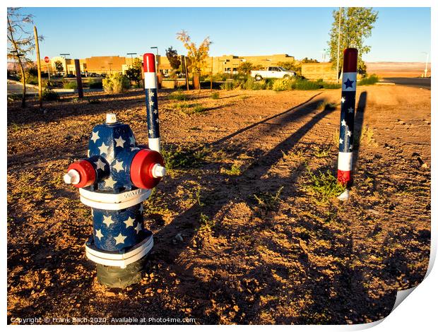 Hydrants on an early morning in Page, Arizona Print by Frank Bach