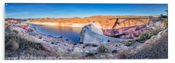 Glen Canyon Dam and Lake Powel in Arizona Acrylic by Frank Bach
