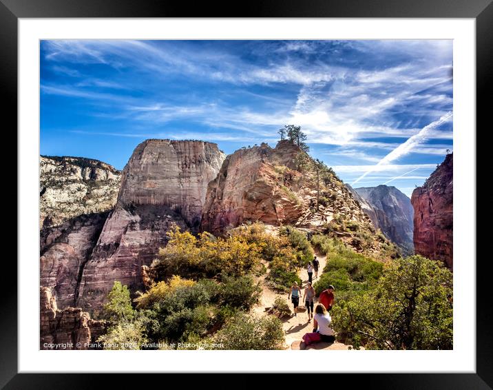 Angels Landing in Zion National Park, Utah Framed Mounted Print by Frank Bach