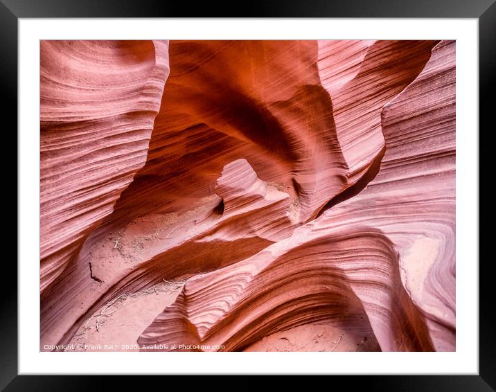 Close up from Rattlesnake Canyon near Page, Arizona Framed Mounted Print by Frank Bach