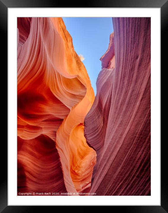 Close up from Rattlesnake Canyon near Page, Arizona Framed Mounted Print by Frank Bach