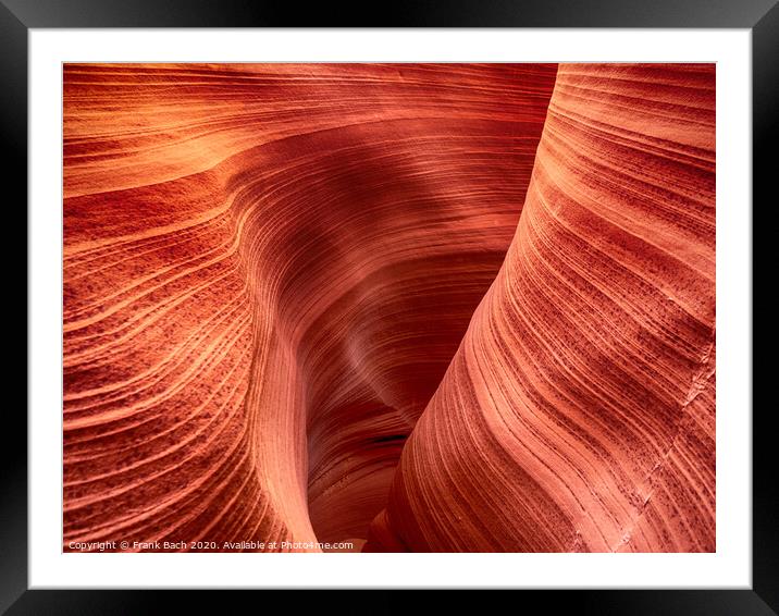 Close up from Rattlesnake Canyon near Page, Arizona Framed Mounted Print by Frank Bach