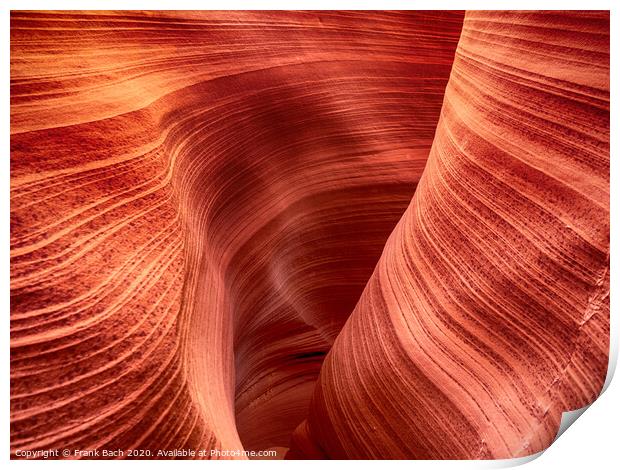 Close up from Rattlesnake Canyon near Page, Arizona Print by Frank Bach