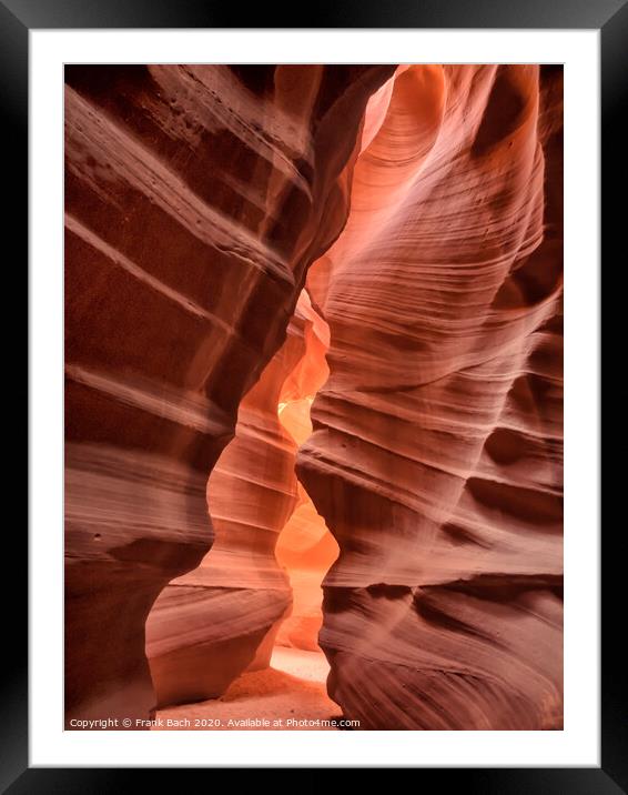 Close up from Antelope Canyon near Page, Arizona Framed Mounted Print by Frank Bach