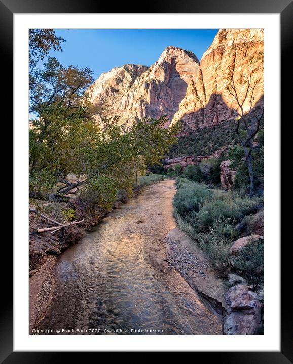 Zion National Park, Utah Framed Mounted Print by Frank Bach