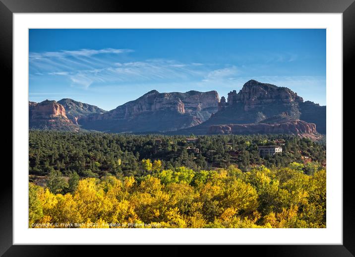 Rock formations in Sedona, Arizona Framed Mounted Print by Frank Bach