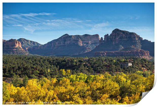 Rock formations in Sedona, Arizona Print by Frank Bach