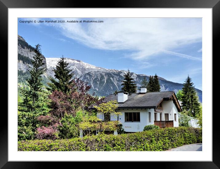 Flims Waldhaus . Switzerland.  Framed Mounted Print by Lilian Marshall