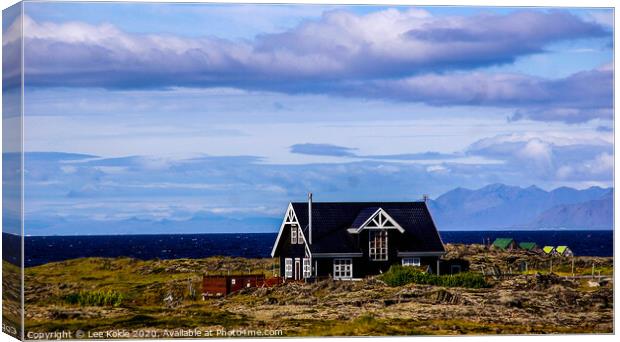 Outdoors in Iceland  Canvas Print by Lee Kokle