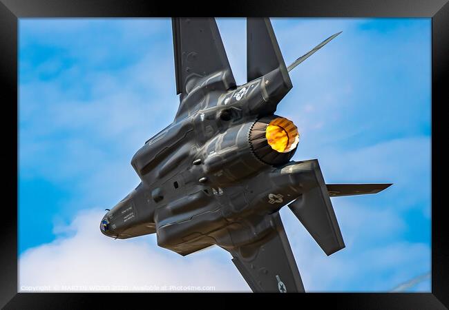 F-35 Lightning turn Framed Print by MARTIN WOOD