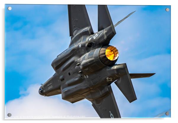 F-35 Lightning turn Acrylic by MARTIN WOOD