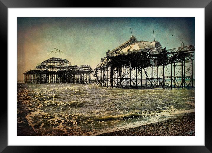 Ruins of the Old West Pier Framed Mounted Print by Chris Lord