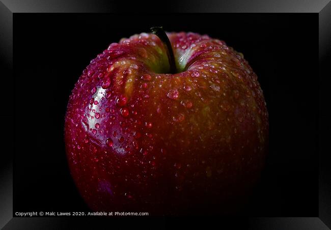 An apple a day keeps the doctor away  Framed Print by Malc Lawes