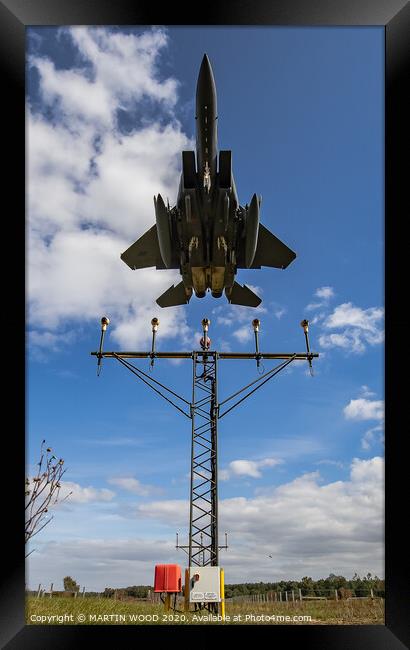 F-15 Eagle overhead Framed Print by MARTIN WOOD