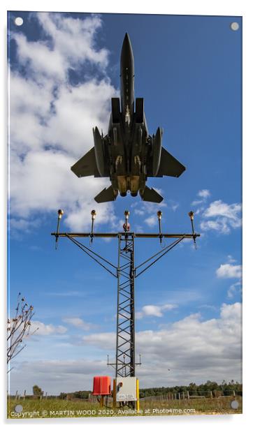 F-15 Eagle overhead Acrylic by MARTIN WOOD