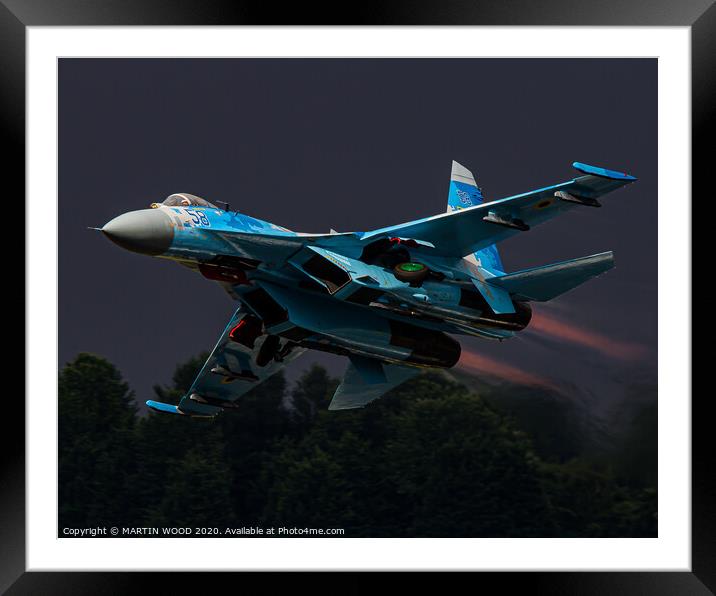Flanker Take off  Framed Mounted Print by MARTIN WOOD