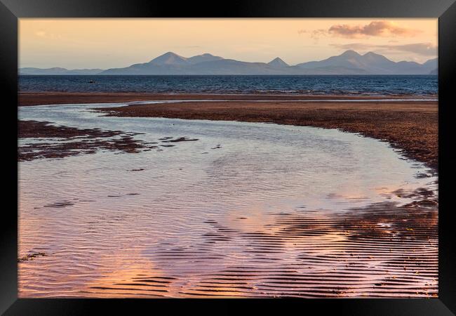 Isle of Skye From Applecross Framed Print by Derek Beattie