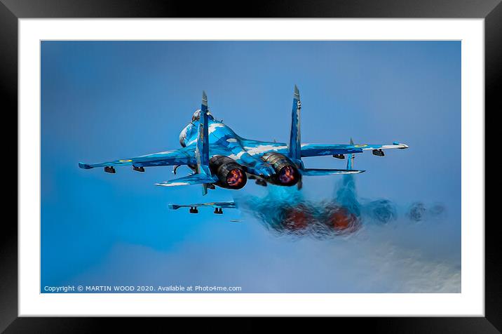 Blue Flankers  Framed Mounted Print by MARTIN WOOD