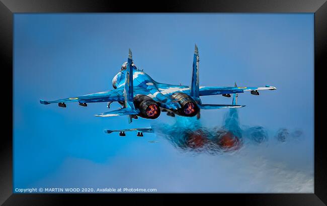 Blue Flankers  Framed Print by MARTIN WOOD