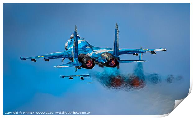 Blue Flankers  Print by MARTIN WOOD