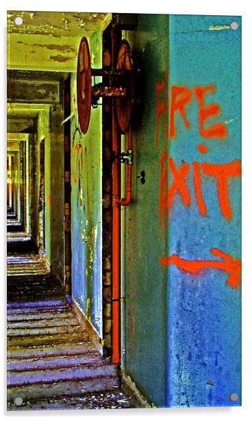 Fire Exit - Urban Exploration Acrylic by val butcher