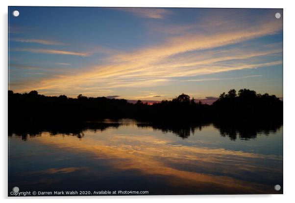 Sunset Reflection Acrylic by Darren Mark Walsh