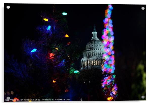 Capitol Christmas Acrylic by Jon Kondrath