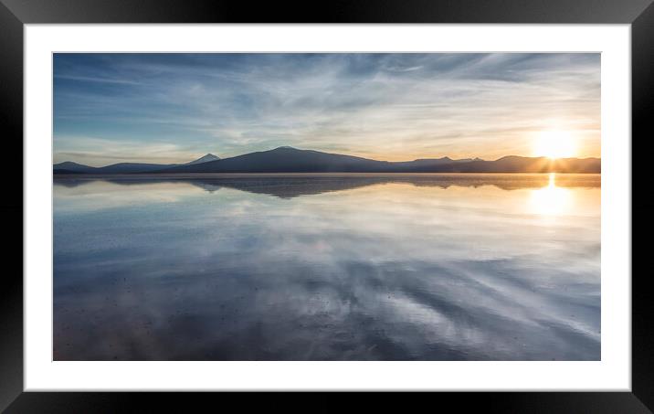 Sunset at Agency Lake, No. 1 Framed Mounted Print by Belinda Greb