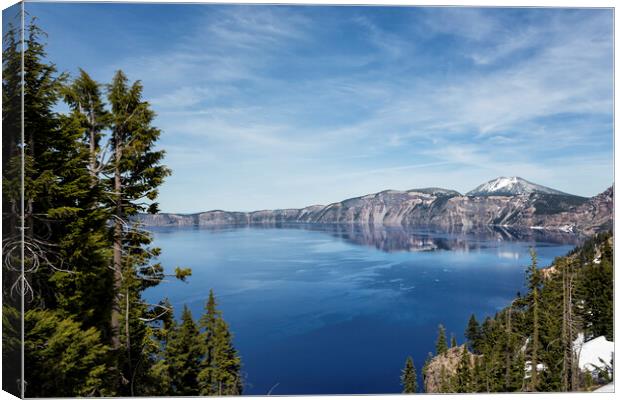 Crater Lake from the Lodge Canvas Print by Belinda Greb