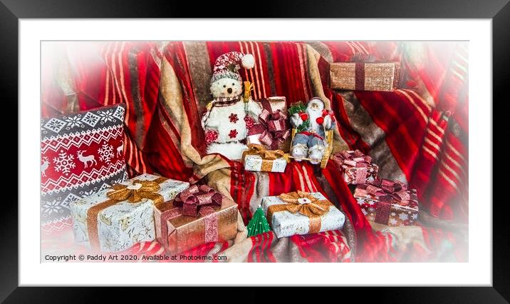 Christmas Cheer Framed Mounted Print by Paddy Art