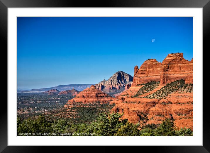 Rock formations in Sedona, Arizona Framed Mounted Print by Frank Bach