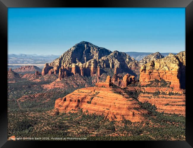 Rock formations in Sedona, Arizona Framed Print by Frank Bach