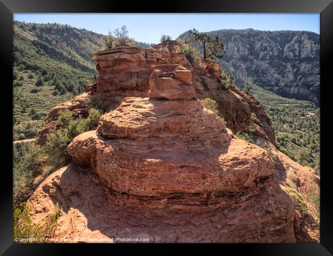 Rock formations in Sedona, Arizona Framed Print by Frank Bach