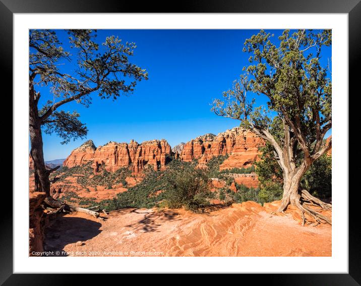 Rock formations in Sedona, Arizona Framed Mounted Print by Frank Bach