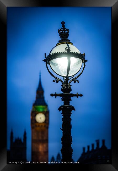 Thames Lamp-post Framed Print by David Caspar