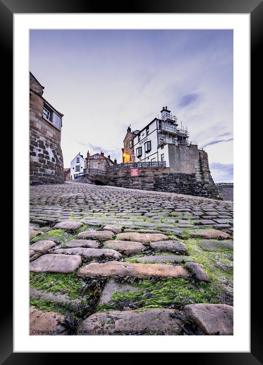 The slipway Robin Hoods Bay, North Yorkshire Coast Framed Mounted Print by Martin Williams