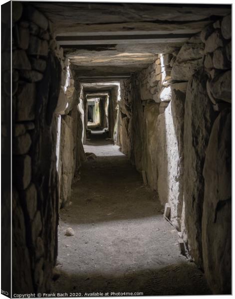 Knowth Neolithic Mound Eastern Passage Tomb in Ireland Canvas Print by Frank Bach