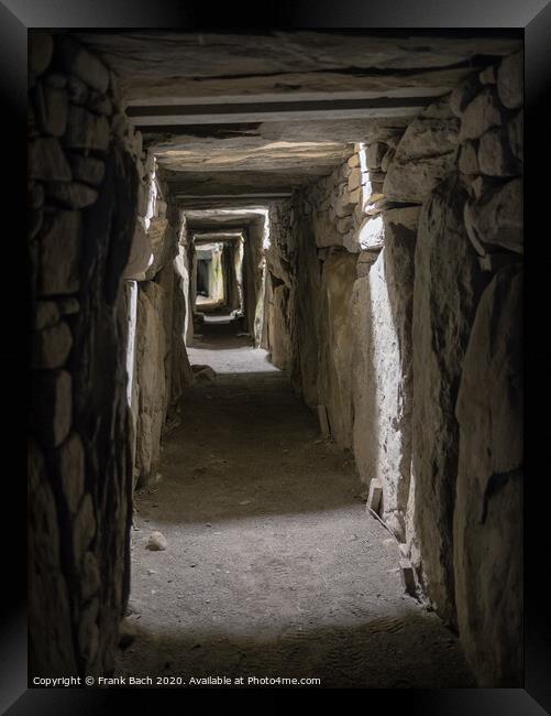 Knowth Neolithic Mound Eastern Passage Tomb in Ireland Framed Print by Frank Bach