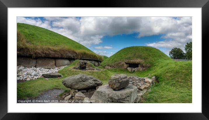 Knowth Neolithic Passage Tomb, Main Mound in Ireland Framed Mounted Print by Frank Bach
