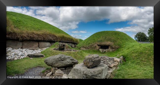 Knowth Neolithic Passage Tomb, Main Mound in Ireland Framed Print by Frank Bach