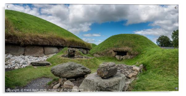Knowth Neolithic Passage Tomb, Main Mound in Ireland Acrylic by Frank Bach