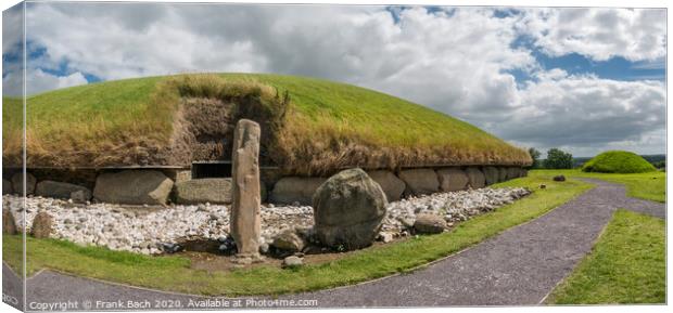 Knowth Neolithic Mound Western Passage Tomb, Ireland Canvas Print by Frank Bach