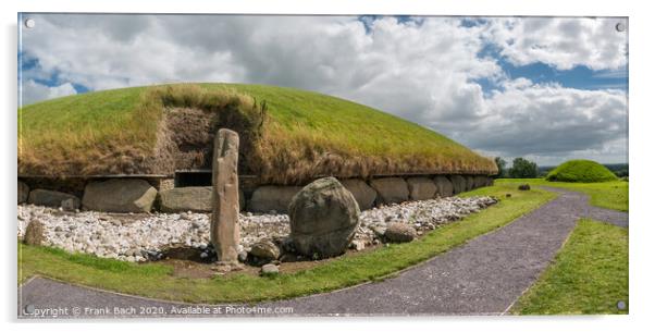 Knowth Neolithic Mound Western Passage Tomb, Ireland Acrylic by Frank Bach