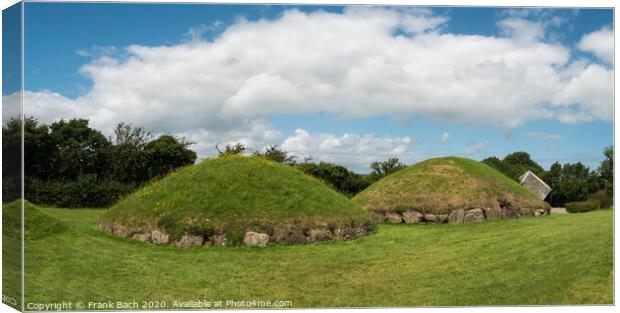 Knowth Neolithic smaller Mounds Ireland Canvas Print by Frank Bach