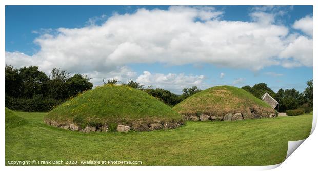 Knowth Neolithic smaller Mounds Ireland Print by Frank Bach