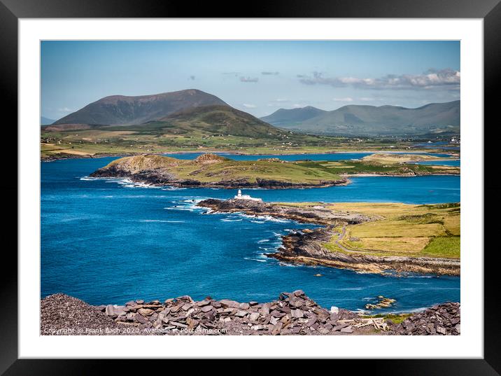 Valentia Island Lighthouse in Western Ireland Framed Mounted Print by Frank Bach
