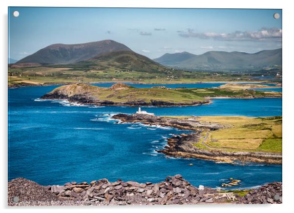 Valentia Island Lighthouse in Western Ireland Acrylic by Frank Bach