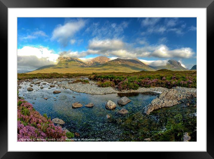 The red Cuillin Range of the Isle of Skye. Framed Mounted Print by Richard Smith