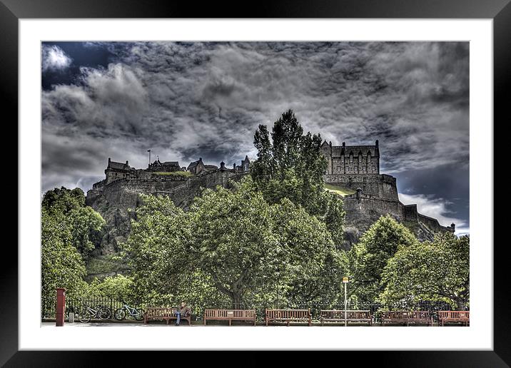 Castle behind the trees Framed Mounted Print by Tom Gomez