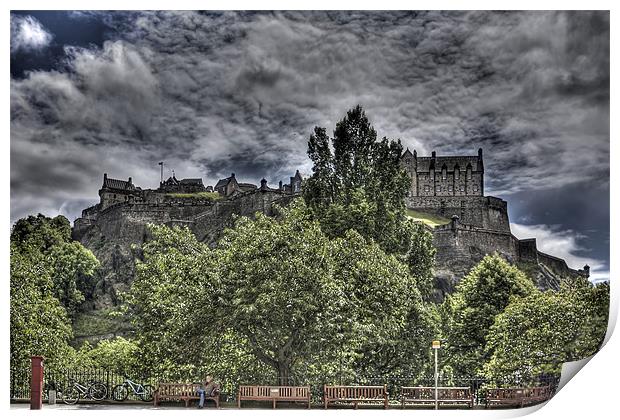 Castle behind the trees Print by Tom Gomez